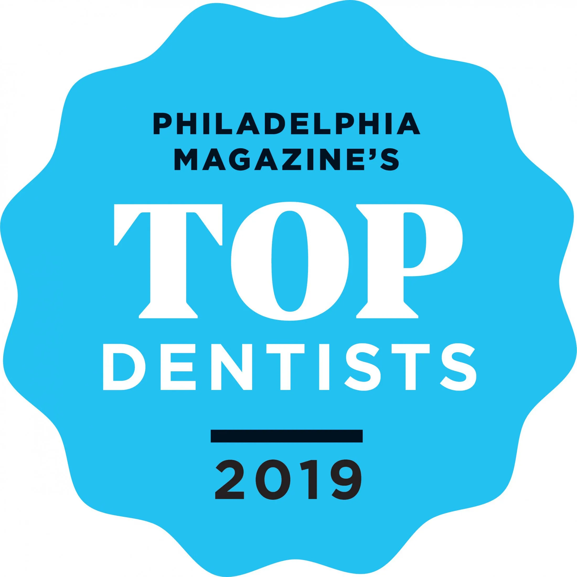 Logo for top dentists 2019 chosen by Philadelphia magazine